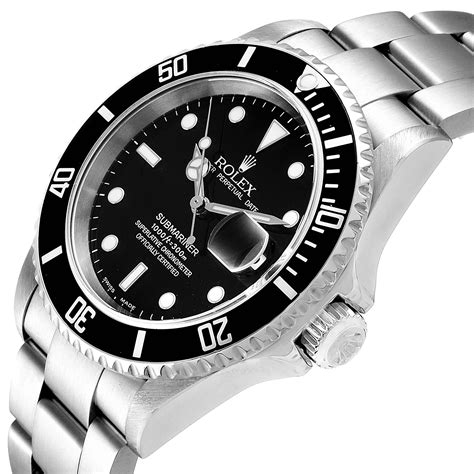 rolex submariner black stainless steel|rolex submariner size chart.